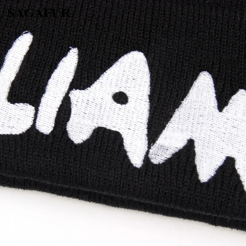 Acrylic Hip Hop Beanies Men Embroidery LIAM Black Caps Autumn Knitted Hat Outdoor Skiing Women's Winter Skullies Gorros | Аксессуары