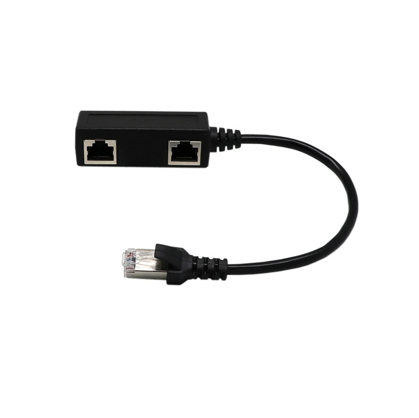 Интернет-шунт розетки от 1 до 2 Разъем LAN Ethernet RJ45 переходник-удлинитель