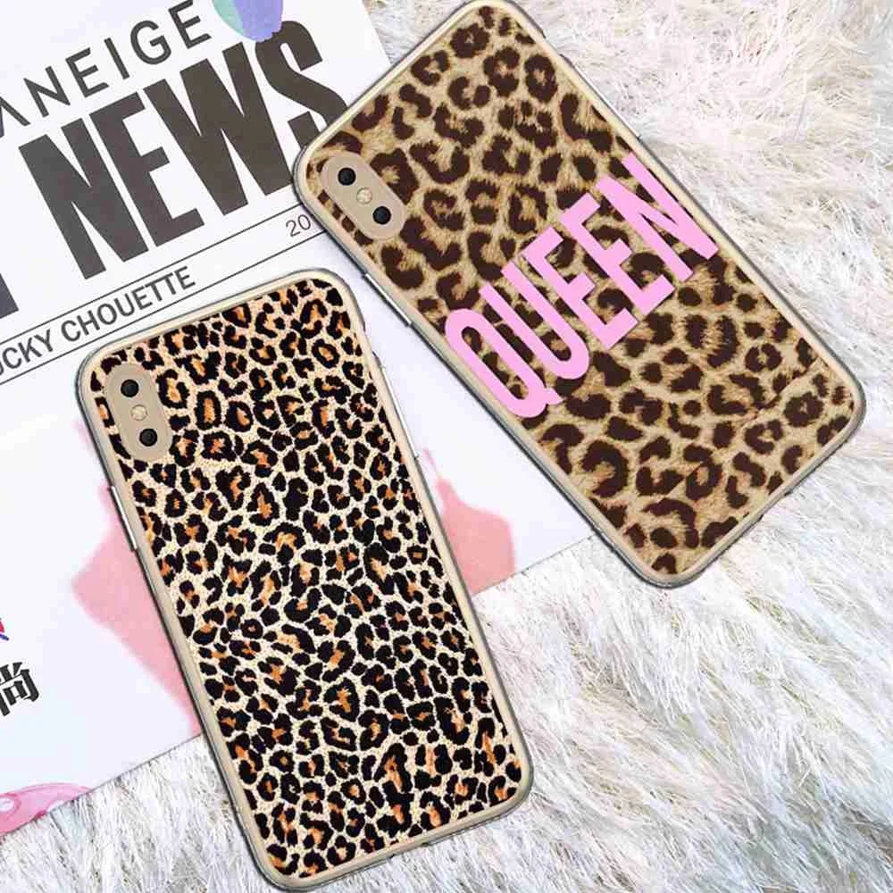 KISSCASE чехол для телефона iPhone 6s 7 8 плюс крышка леопардовым узором силиконовый X XR XS