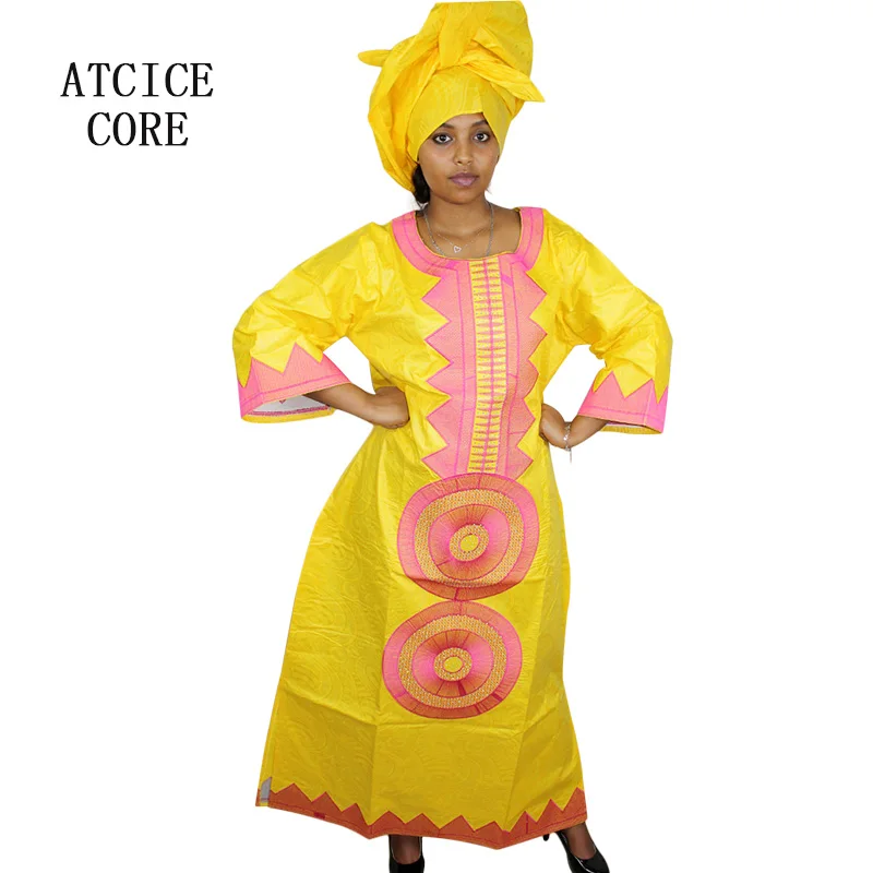 african dresses for women dashiki dress soft material embroidery design long without scarf | Тематическая одежда и