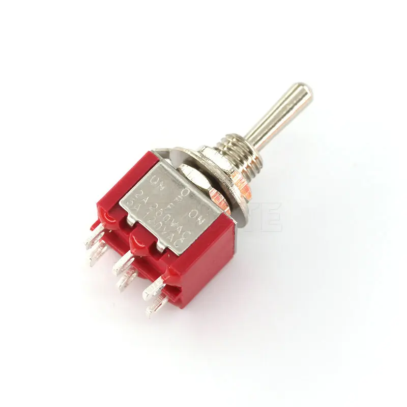 5 шт. мини 3 позиции 6Pin тумблер MTS 223 двойной сброс выключатель питания