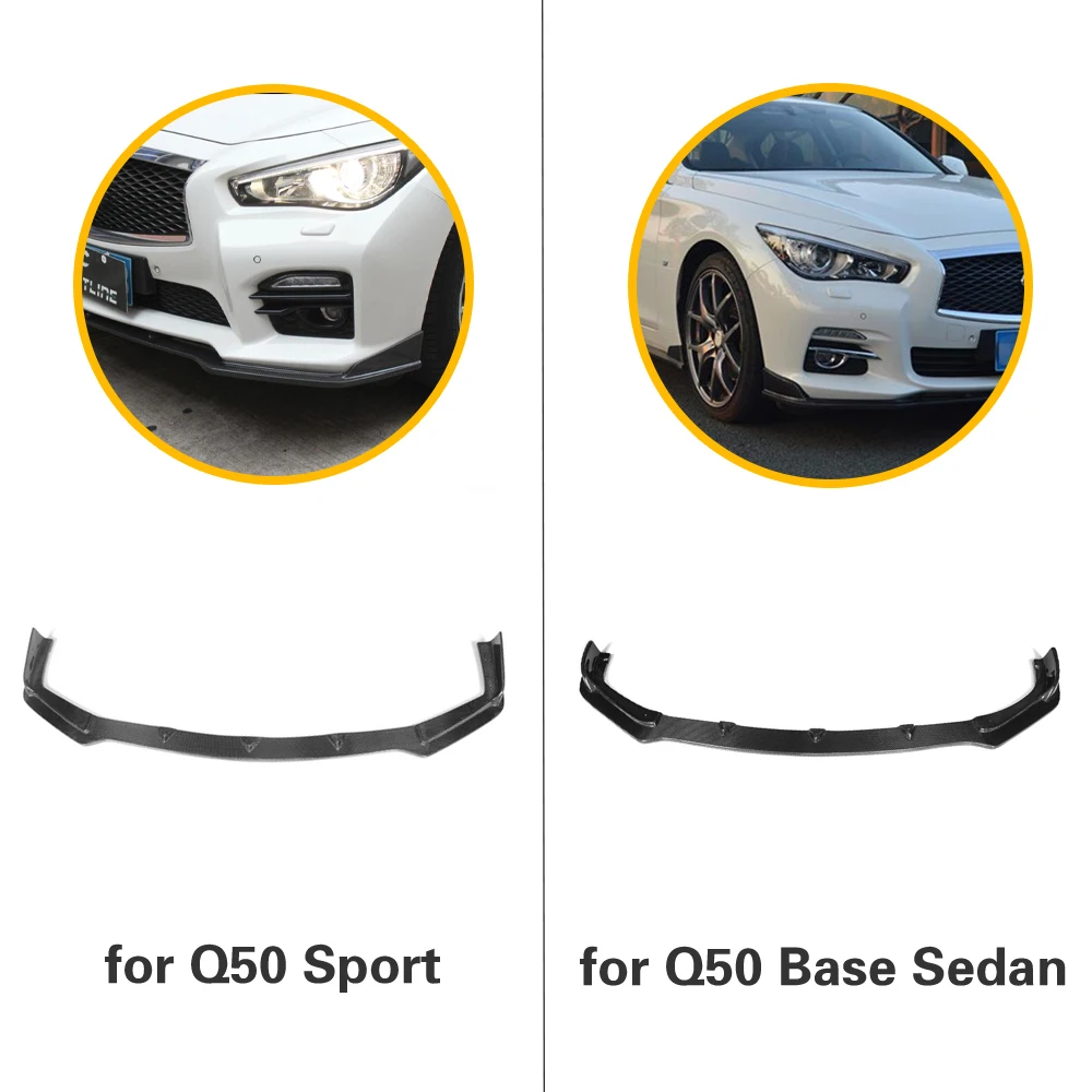 Спойлер для переднего бампера из углеродного волокна разделители фартука Infiniti Q50