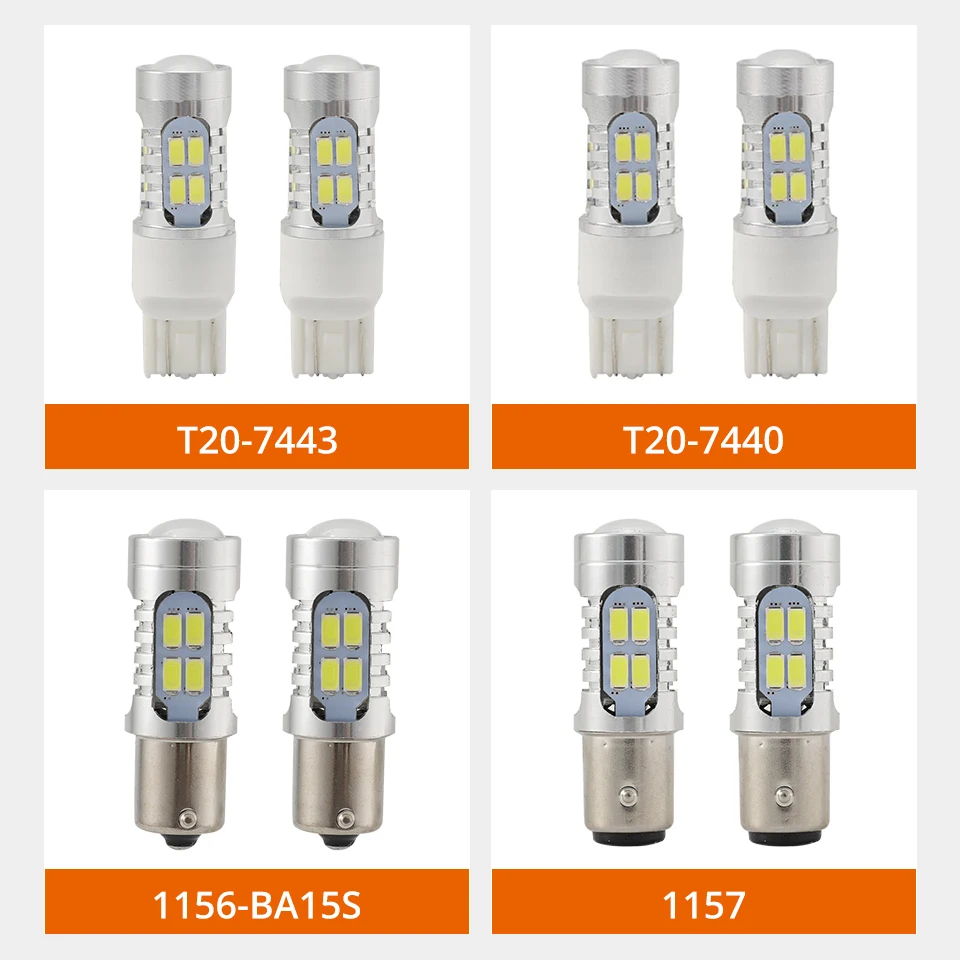 Автомобильный светодиодный светильник Oslamp T20 7443/7440 1156 белый красный 12 В зазор