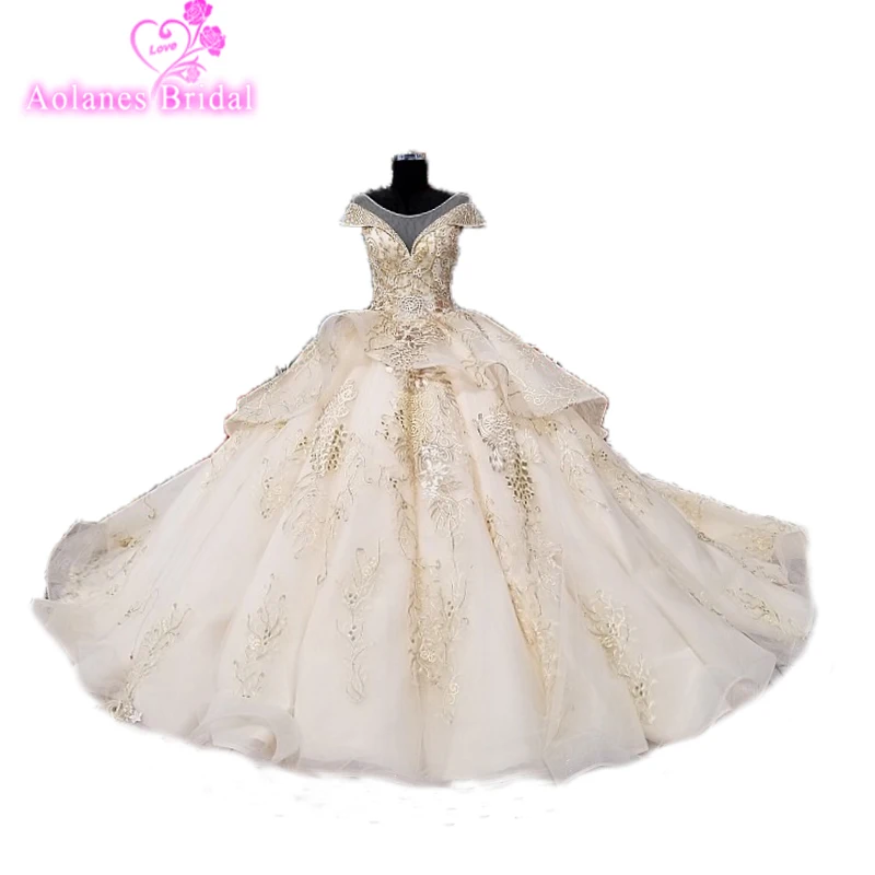 Luxury Sleeveless Colored 3d Flowers Vintage Heavy Wedding Dresses 2018 High-end Biggest Skirt Sexy Real Photo Bridal Gown | Свадьбы и