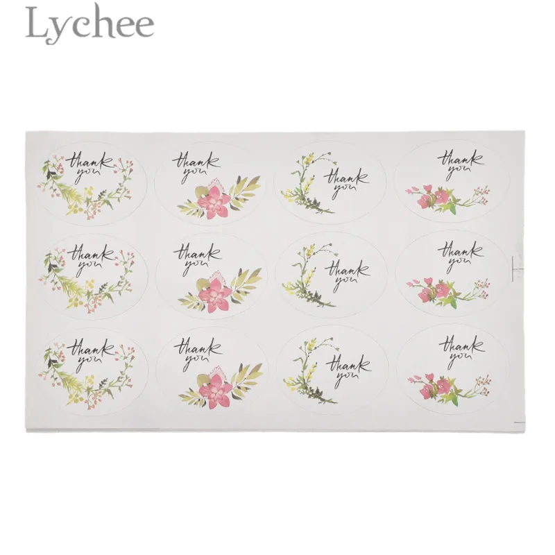 Lychee Life 600 шт. ярлыки с цветочным рисунком и надписью Thank You наклейки в подарок