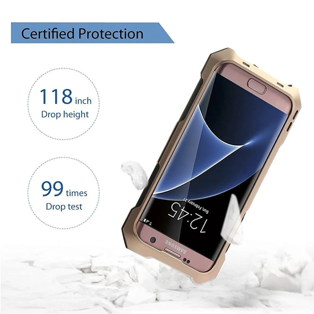 Роскошный бронированный чехол для Samsung Galaxy S7 / Edge противоударный с рыбьим глазом +