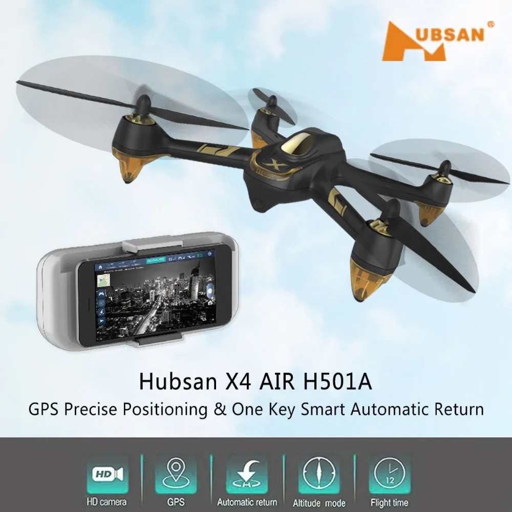 Hubsan H501A X4 WIFI бесщеточный FPV приложение совместимый Радиоуправляемый Безголовый