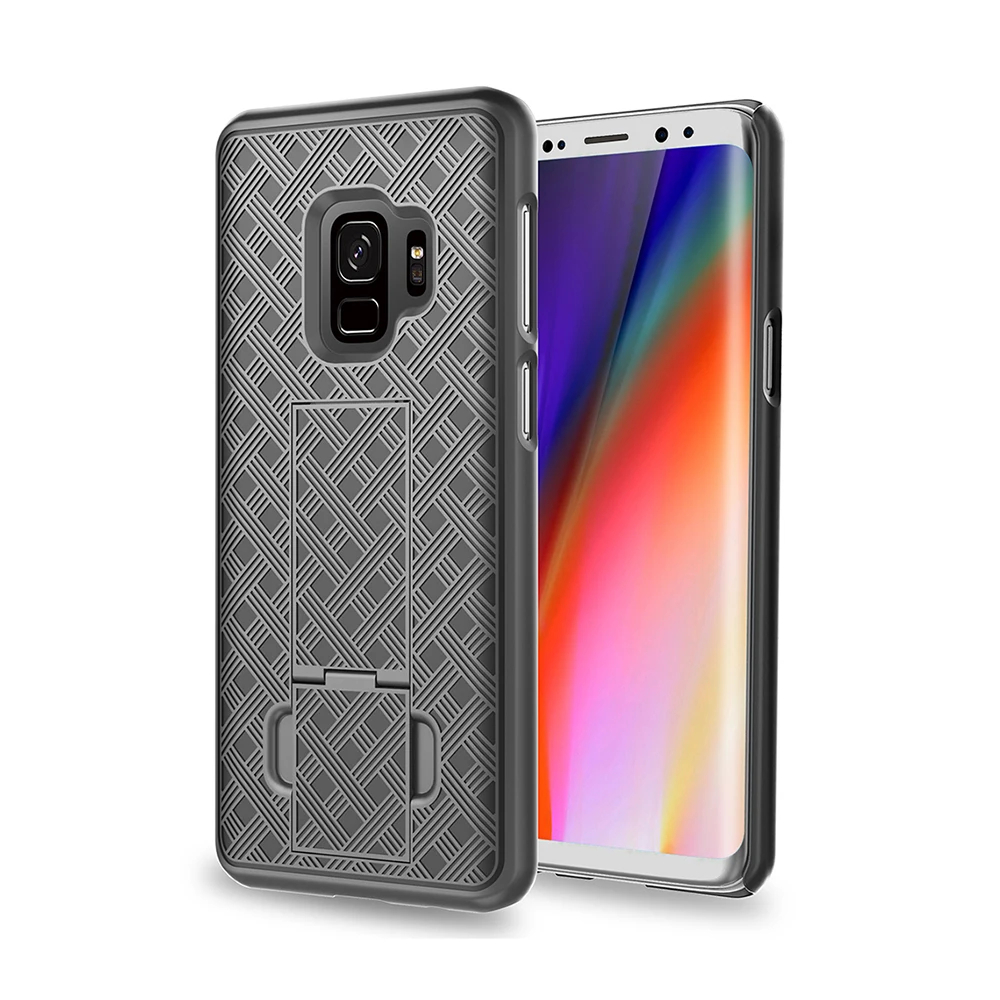 Чехол для телефона Haissky Armor Samsung Galaxy S9 Plus полная защита подставка зажим ремня чехол
