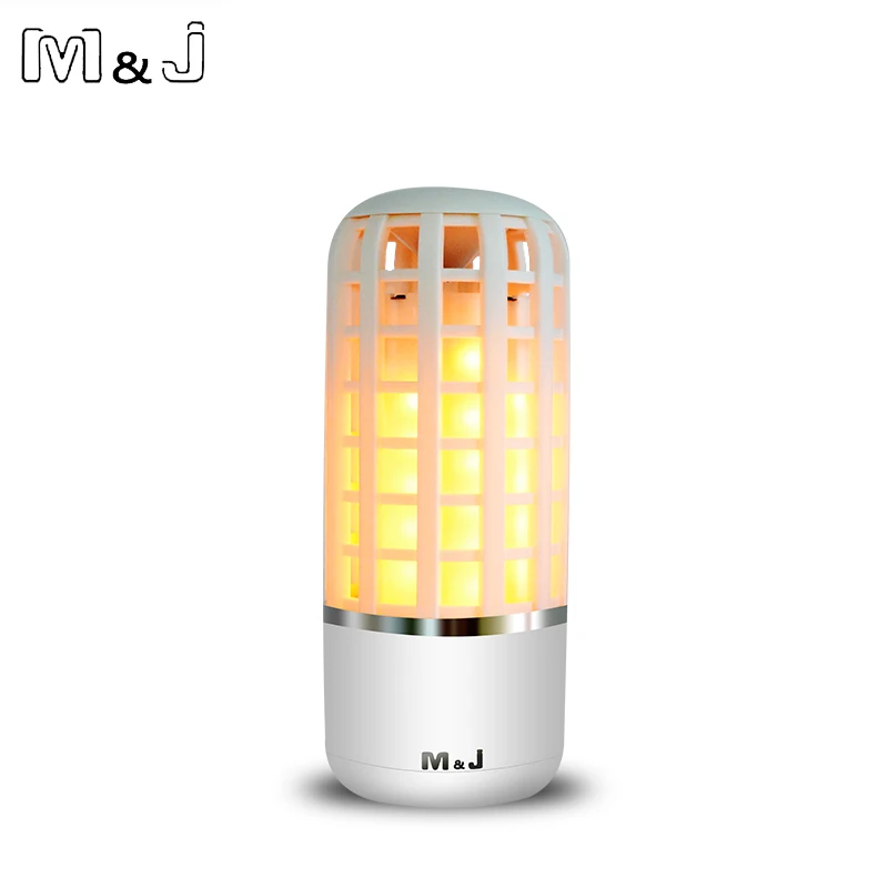 Хит! M & J портативный TWS bluetooth динамик открытый TF беспроводной mp3 LED пламя лампа