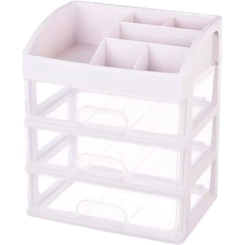 

Drawer Cosmetics Storage Box Desktop Storage Cabinet Jewelry Box Finishing Storage Drawers Transparent Dust Dressing Table Shelf