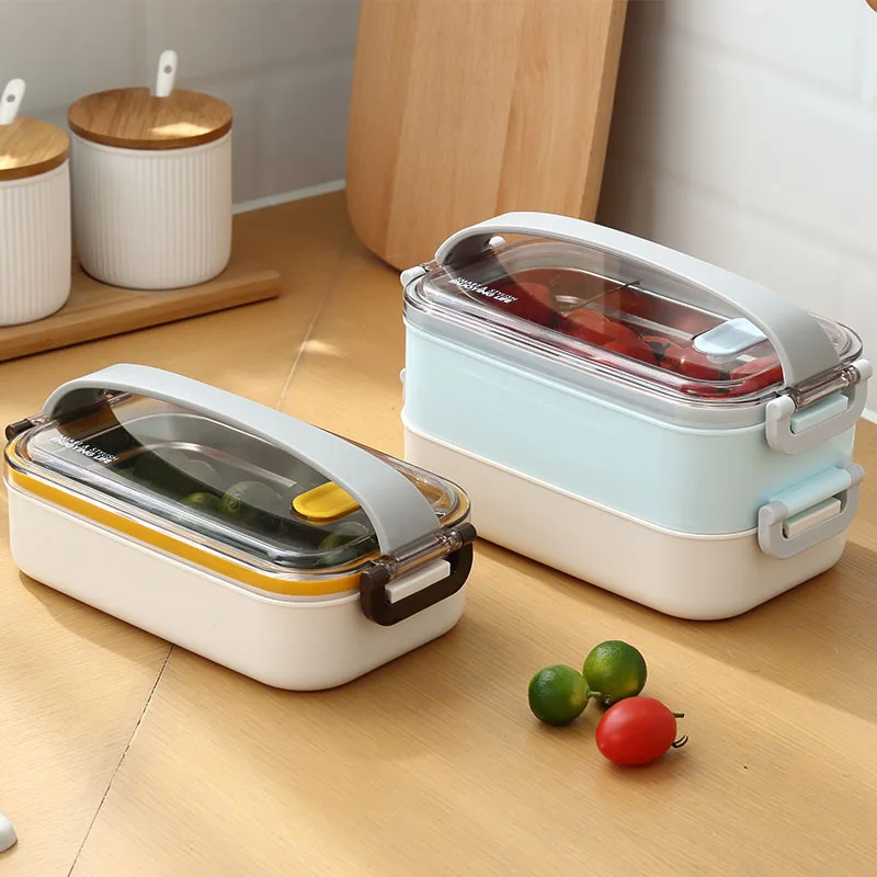 ONEUP Ланч бокс из нержавеющей стали герметичная двухслойная коробка Bento