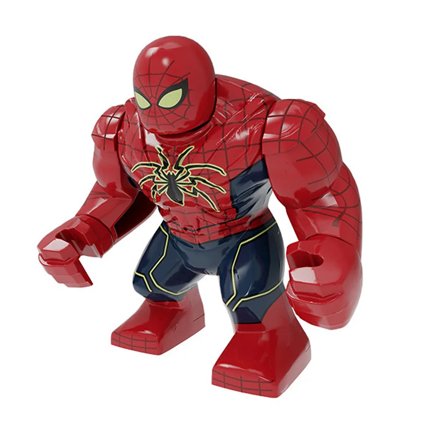 Marvel Мстители эндмейд Супергерои Халк танос Броня Бэтмен Большие размеры фигурки строительные блоки игрушки для детей Подарки