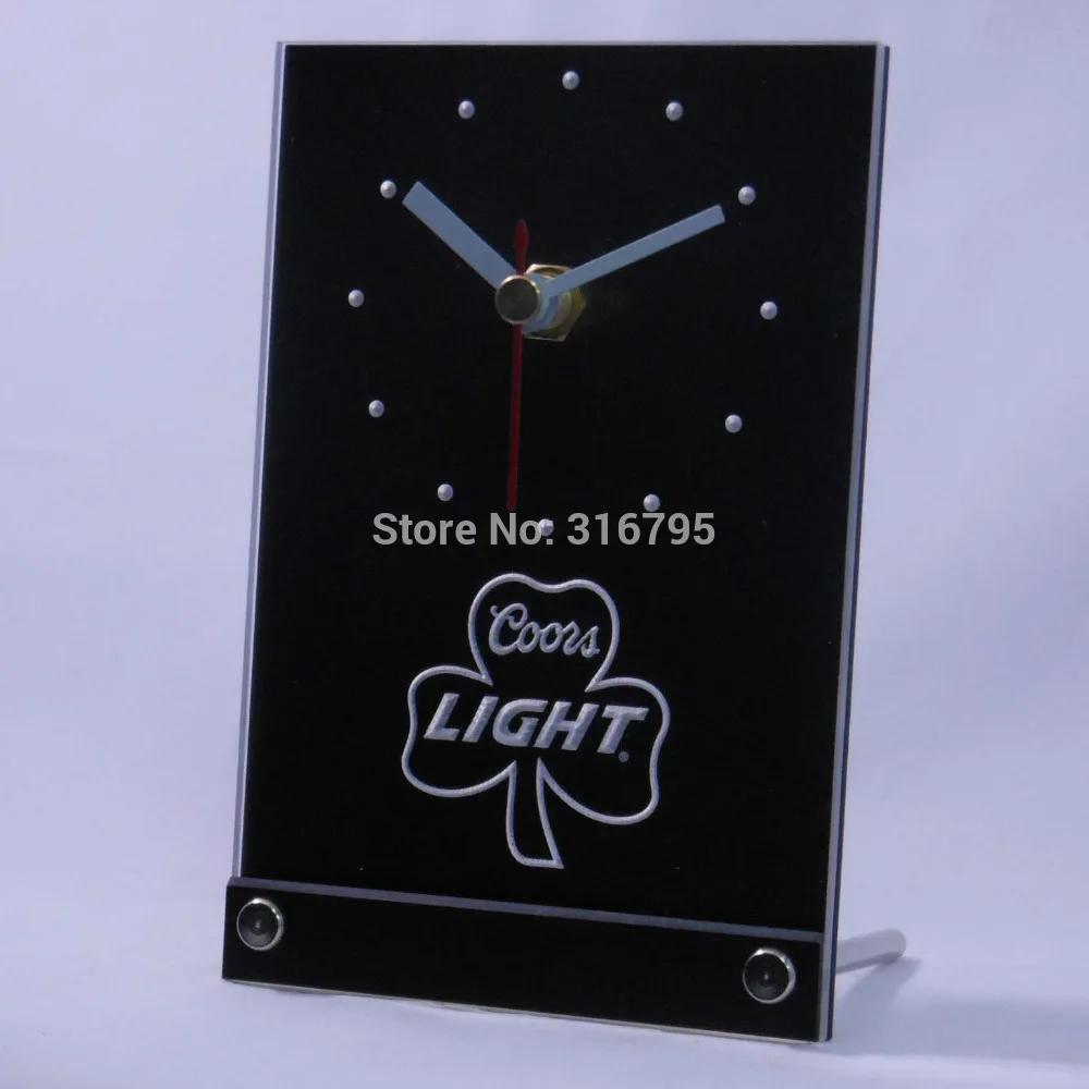

tnc0005 Coors Light Shamrock 3D LED Table Desk Clock