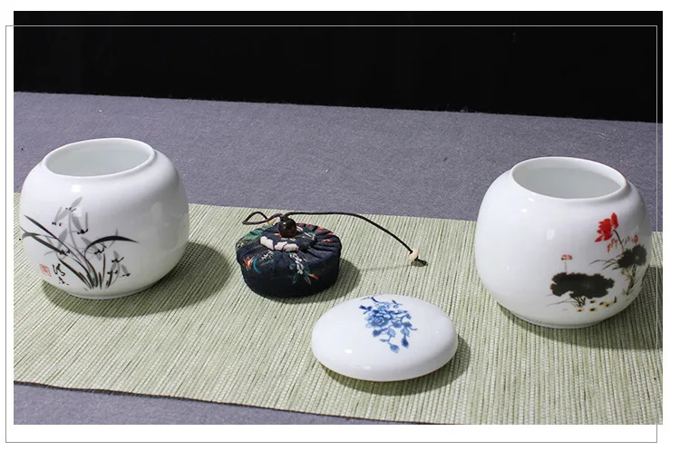 1PC Chinese Tea Caddy Pottery Canister Container for Puer Tank Storage Jar Small Chests JM 006 | Дом и сад
