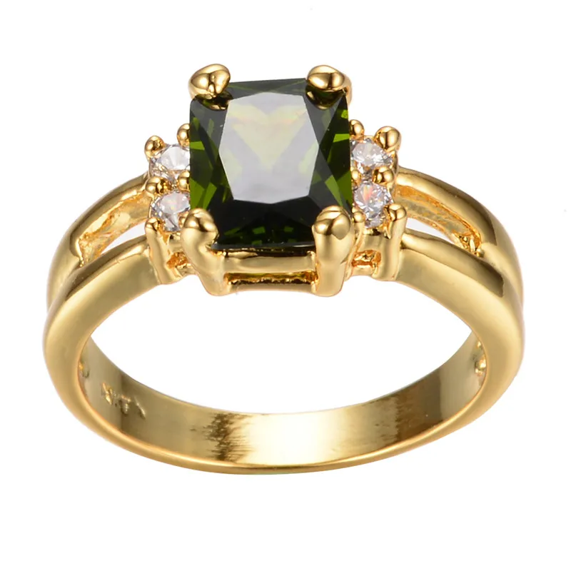 Очаровательные кольца из натурального перидота модные ювелирные изделия