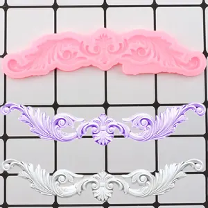 DIY прокрутки рельеф границы торта силиконовые формы помадка форма DIY свадебный торт украшения инструменты Конфеты глина шоколад формы для мастики