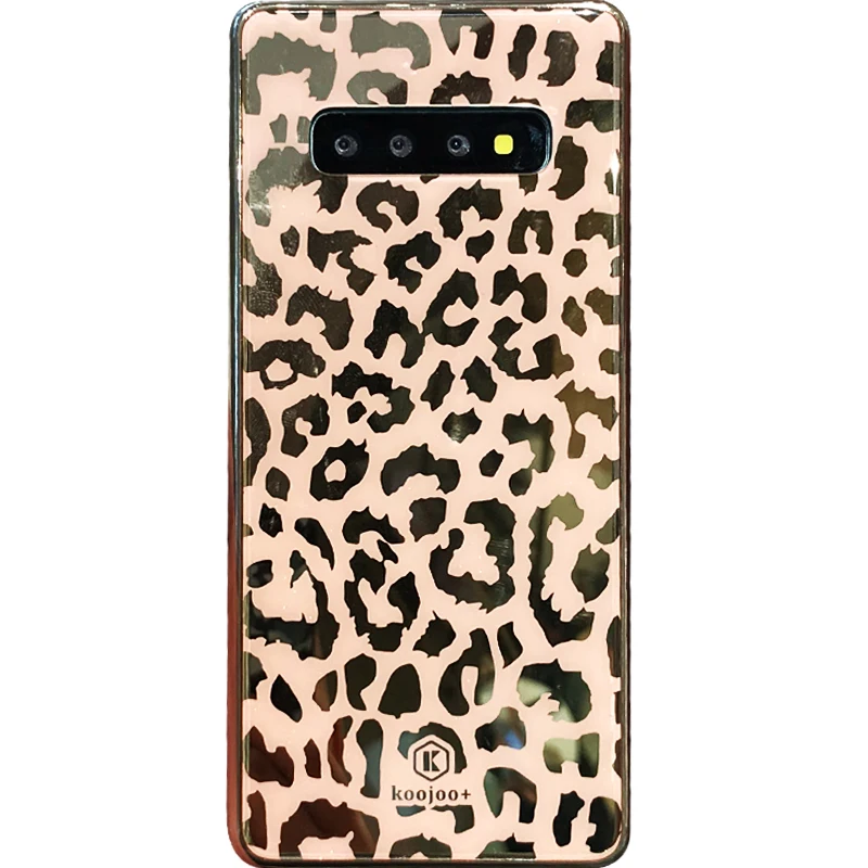 YHBBCASES роскошный золотой Леопардовый стеклянный чехол для телефона Samsung Galaxy S10 S9 Plus