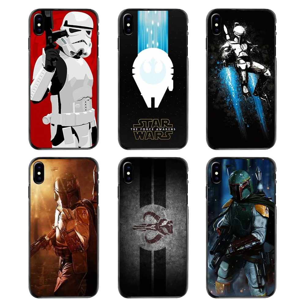 Чехлы для телефонов Звездные войны 7 Дарт Вейдер Штурмовик Боба Фетт iPhone 4 4S 5 5S 5C SE