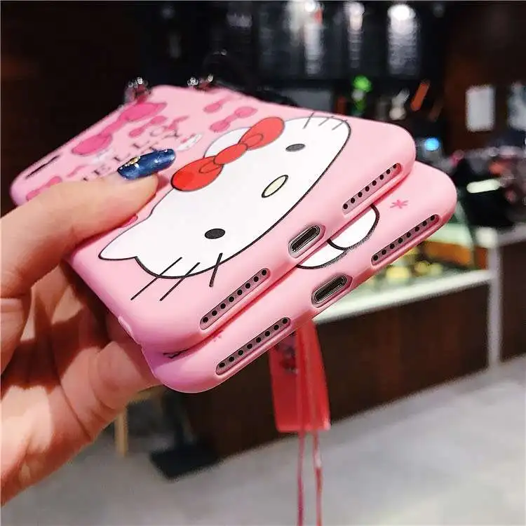 3D милый чехол с ушками для Xiaomi 8 A 1 2 Lite, мультяшная игрушка, ремешок на запястье, мягкий чехол из ТПУ для Redmi note 7 6 5 4 3 A X pro S2