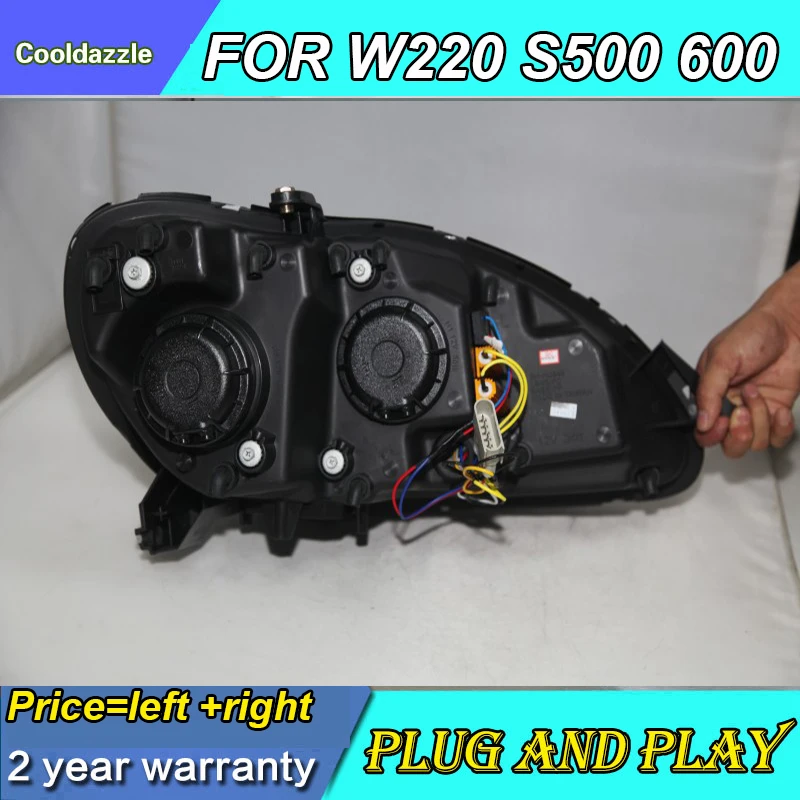 Светодиодный налобный фонарь для Mercedes Benz W220 S280 S320 S500 S600 1998 1999 2000 20012002 2003 2004 2005 год