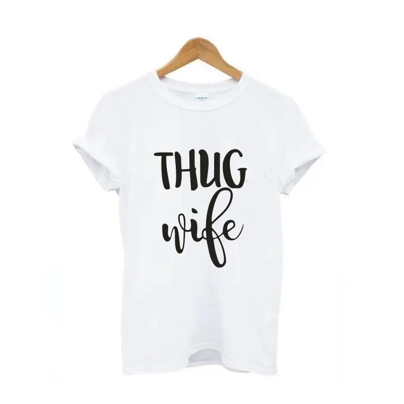 Хипстерская футболка с надписью Thug Woman женские топы Повседневная коротким