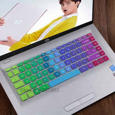 Rainbow Для hp Pavilion x360 14-ba078TX 14-ba063tx ba064tx Новинка года 14 дюймов сенсорный экран ноутбук клавиатура силиконовая клавиатура протектор кожного покрова - Цвет: Rainbow