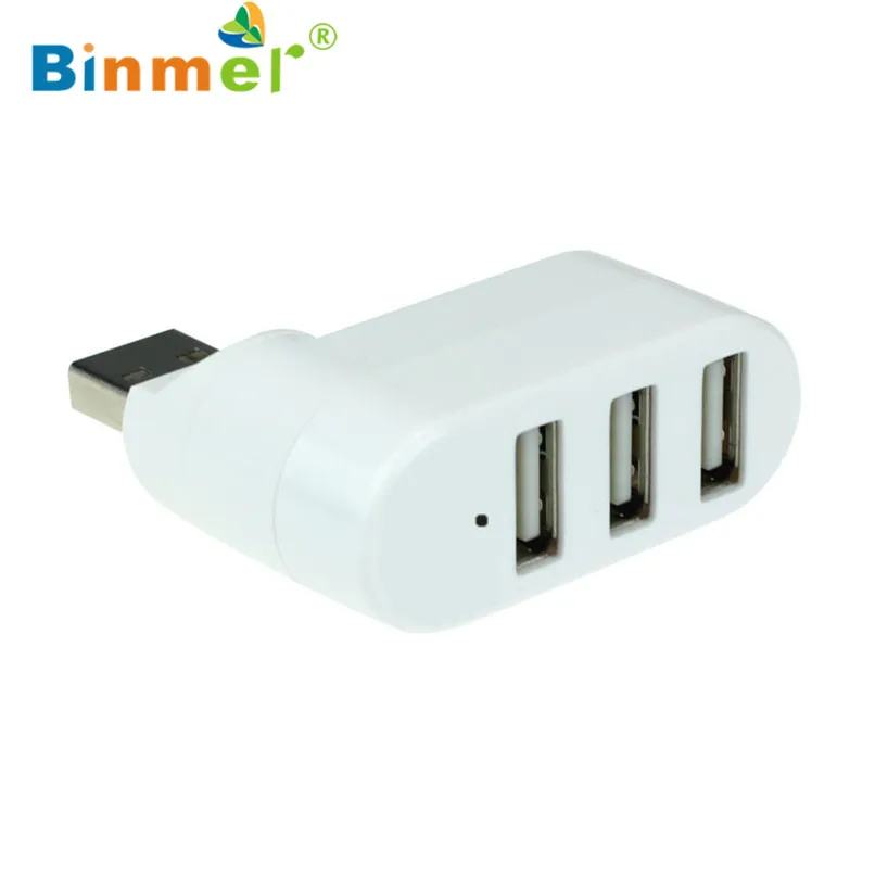 3-портовый концентратор Binmer 2017 с бесплатной доставкой USB 2 0 мини-поворотный