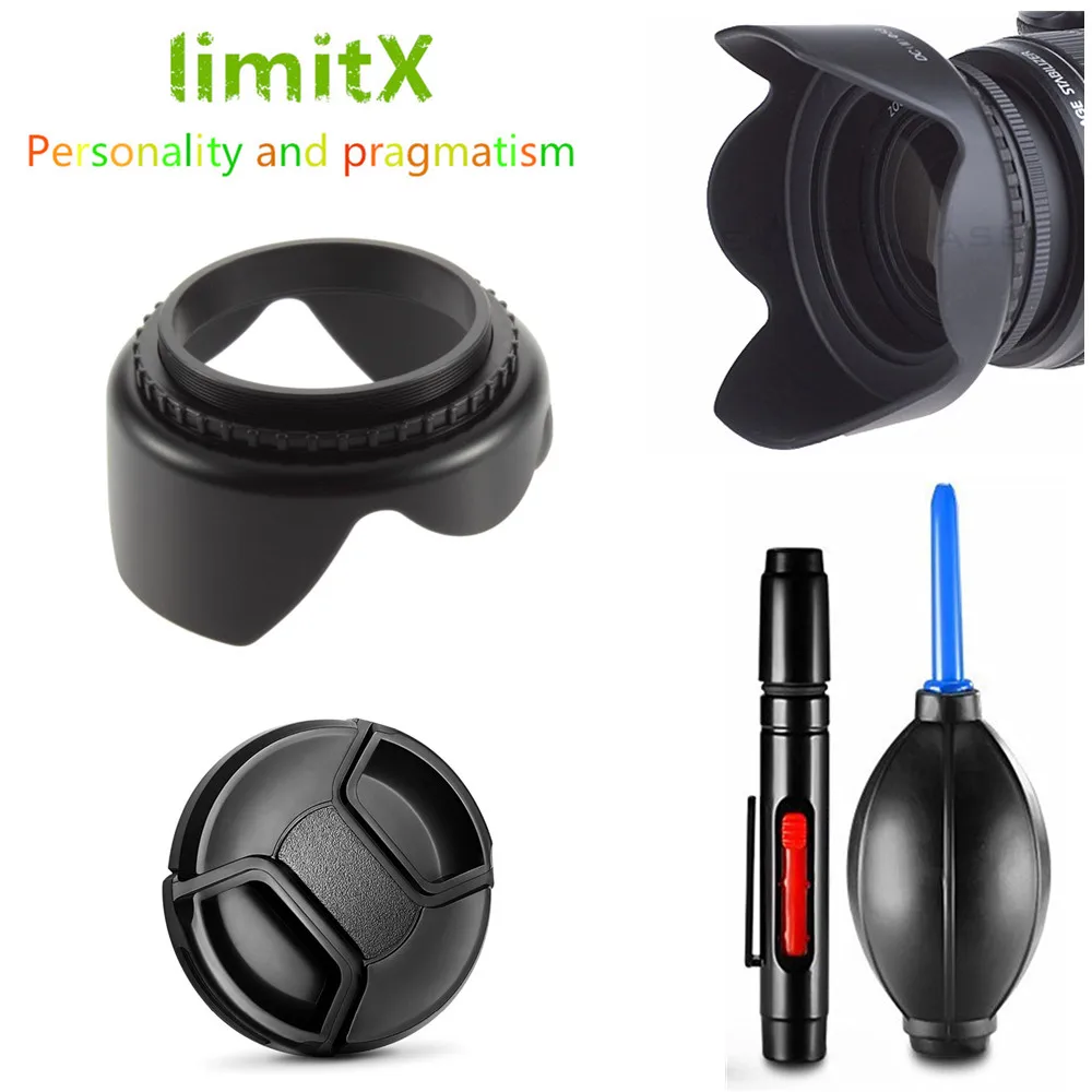 LimitX бленда объектива/крышка объектива/ручка для очистки/воздушный насос YI M1 с 12-40