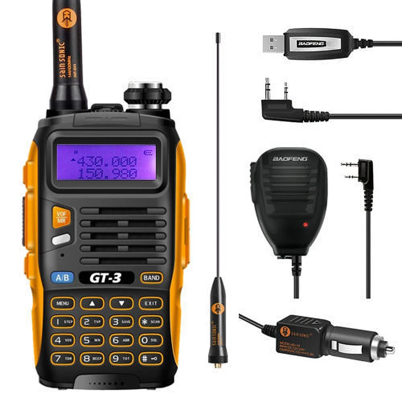 Двухдиапазонный радиоприемник Baofeng GT 3 Mark II VHF UHF 136 174/400 520 МГц двухдиапазонный fm