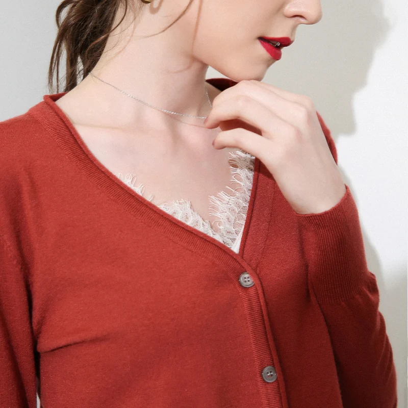 Women Cardigans Winter 100% Pure Wool Knit Sweaters Hot Sale 10Colors Woolen Jumpers Ladies Standad Clothes Tops Jackets |