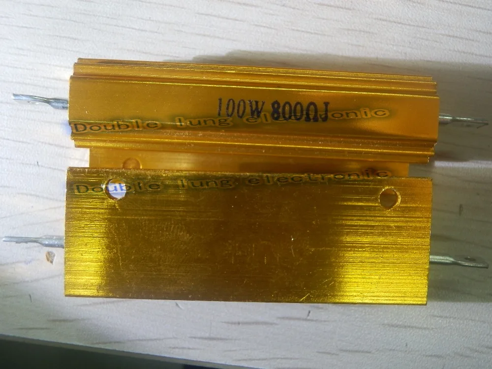 5 шт./лот 100 Вт Мощность металлический корпус золотой алюминиевый резистор RX24 120R