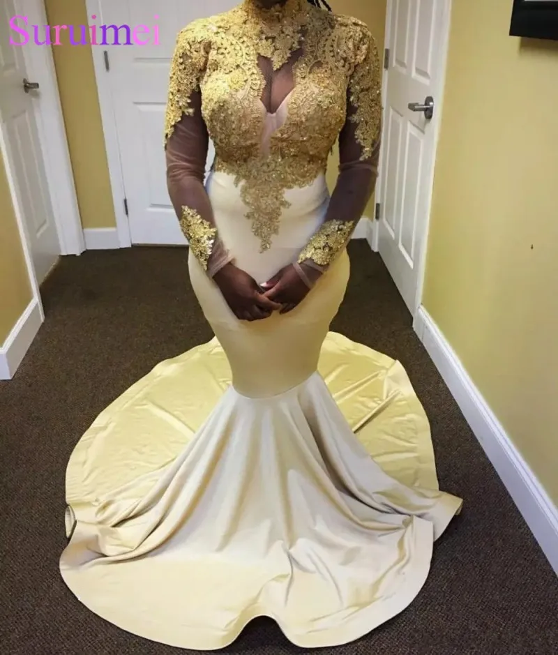 Africa Sexy Burgundy Evening Dresses Deep V-Neck Sleeveless Prom Dress With Gold Applique Mermaid Style Sweep Train Custom Made | Свадьбы и