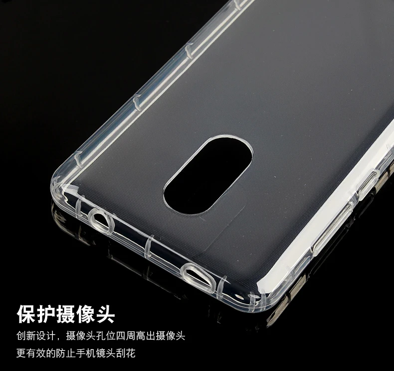 10pcs/lot.transparent Shockproof Anti-skid TPU Gel Skin soft Case Cover For Xiaomi Redmi Note 4X/Hongmi note 4X |