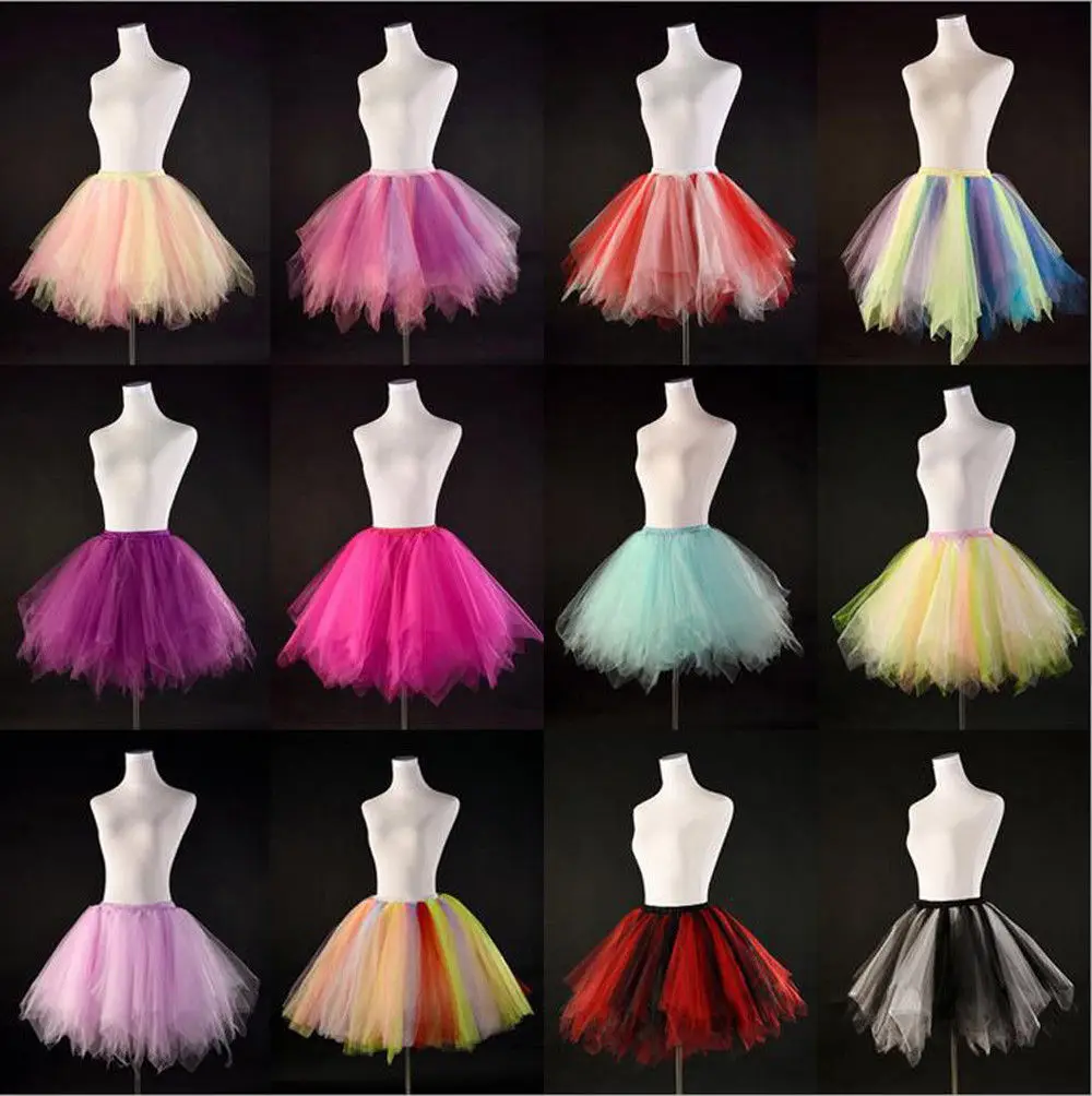 Layers Women Adult Tutu Tulle Skirt Summer High Waist Flare Mini Elastic Waistband faldas jupe femme | Женская одежда