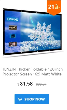 HENZIN 16:9 Портативный 120 дюймов проектор экран 100 дюймов настенный экран для проектора домашний кинотеатр на открытом воздухе проекционный экран