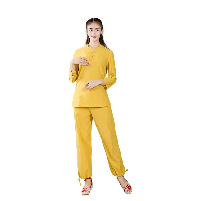 

New Men's Women's Yoga sets Tracksuits Tai Chi Sports Suit Workout Fitness Gym Meditate Breathable Sportswear Yoga Suits