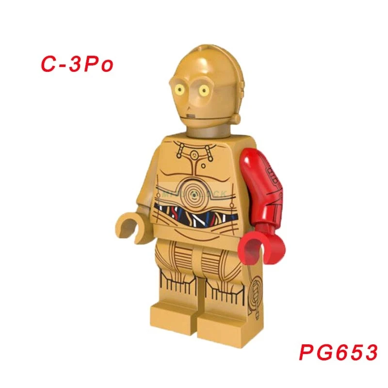 Одиночная Thrawn C3Po Звездные войны Биб Фортуна Лэндо Хан Grand Yoda фигурки строительные блоки совместимы с Starwars - Цвет: pg653