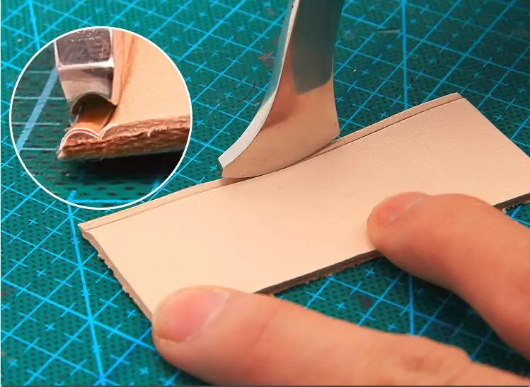 Hot leather edge creasing tool stainless steel polished finish press leather edge shallow circular creaser tool