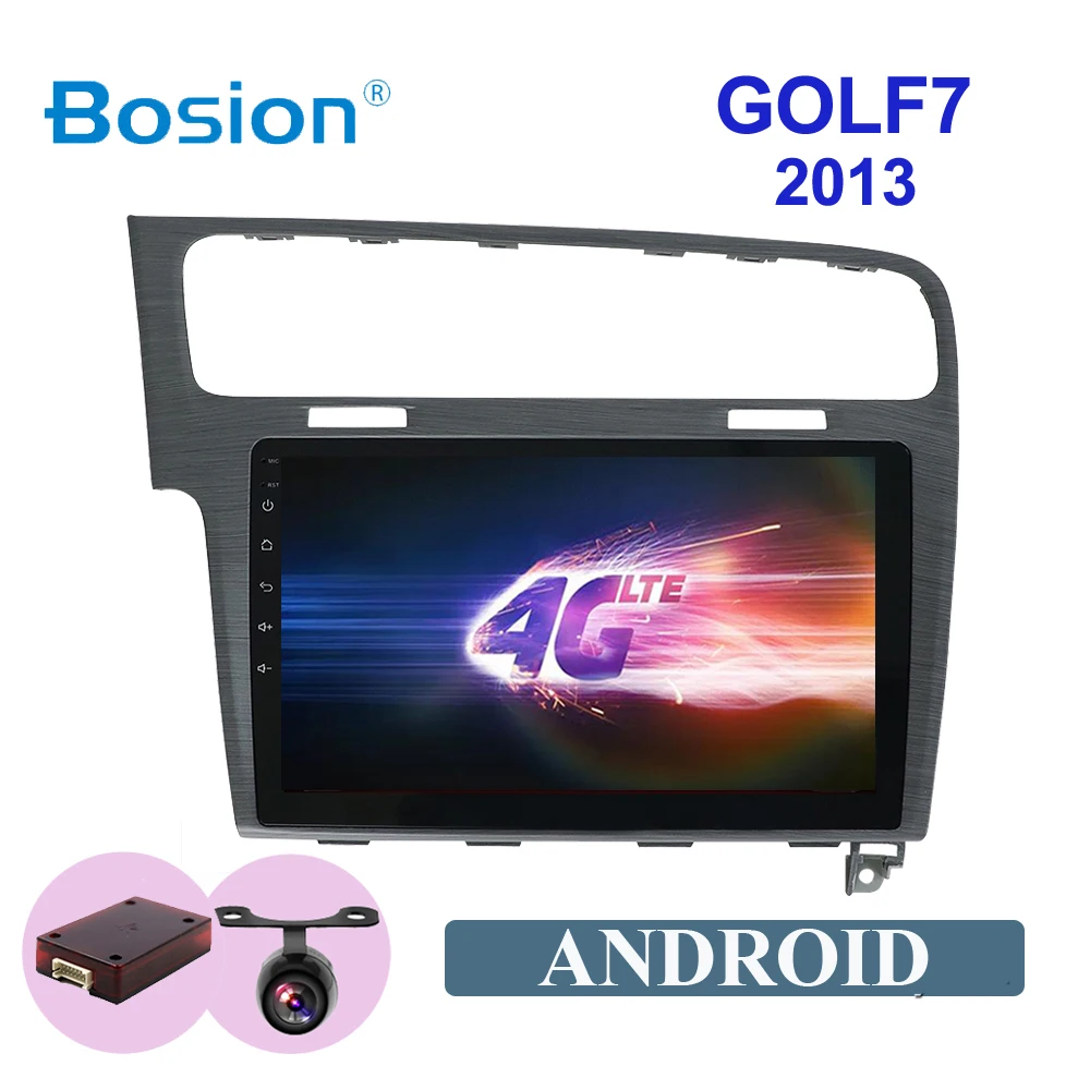 Bosion автомобильный радио мультимедиа без dvd 2din видео плеер навигация gps Android 4G для Volkswagen Golf 7 2013 управление рулем