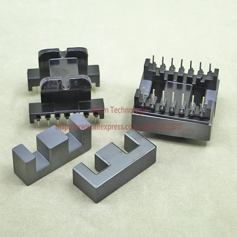 2 компл./лот EE40 EI40 PC40 ферритовый магнитный сердечник и 7 контактов+ 7 контактов с боковым входом Пластик бобины по индивидуальному заказу Напряжение трансформатор