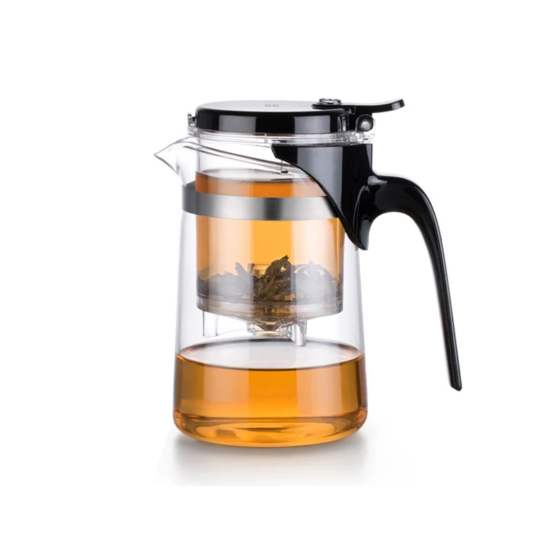 500 мл термостойкие Пресс боросиликатного Стекло Чай горшок китайский чайный