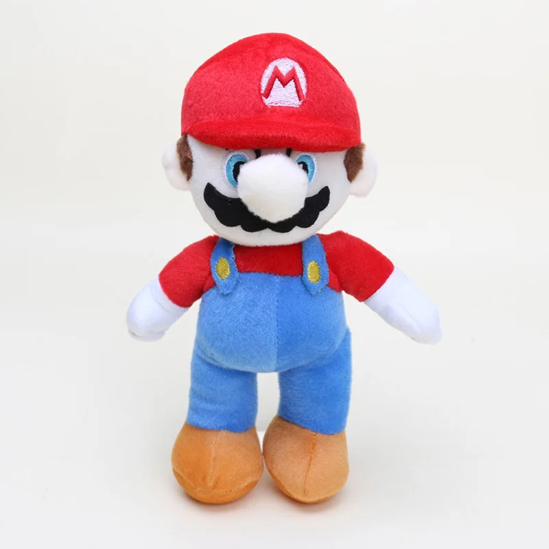15 см Super Mario Bros Йоши приведение бу длинный язык белый гриб Марио Плюшевые игрушки Мягкая Плюшевая Кукла Детский подарок - Цвет: redmario 25cm