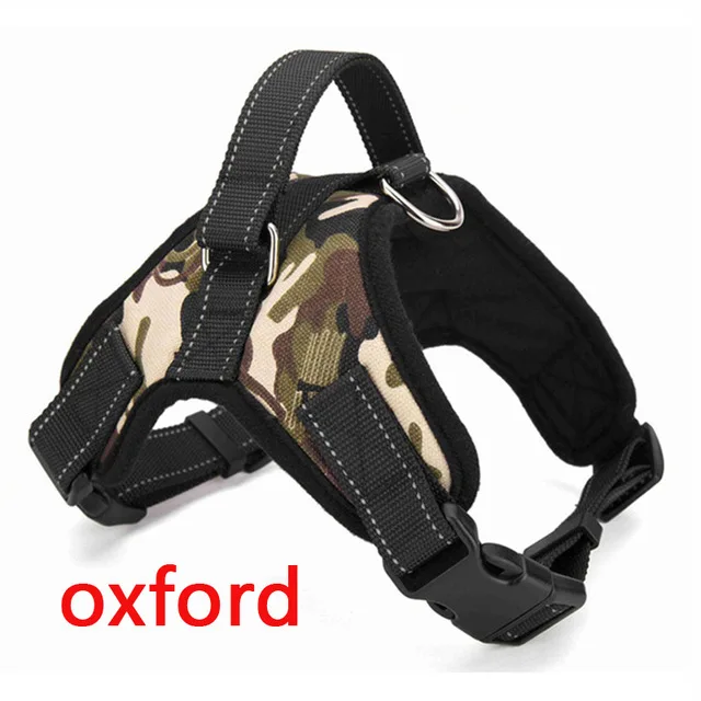Oxford Camo Светоотражающий Поводок для домашних животных, собак, ошейник для больших собак, поводок, регулируемый поводок для больших и маленьких собак, намордник, жилет питбуля - Цвет: Oxford Camo