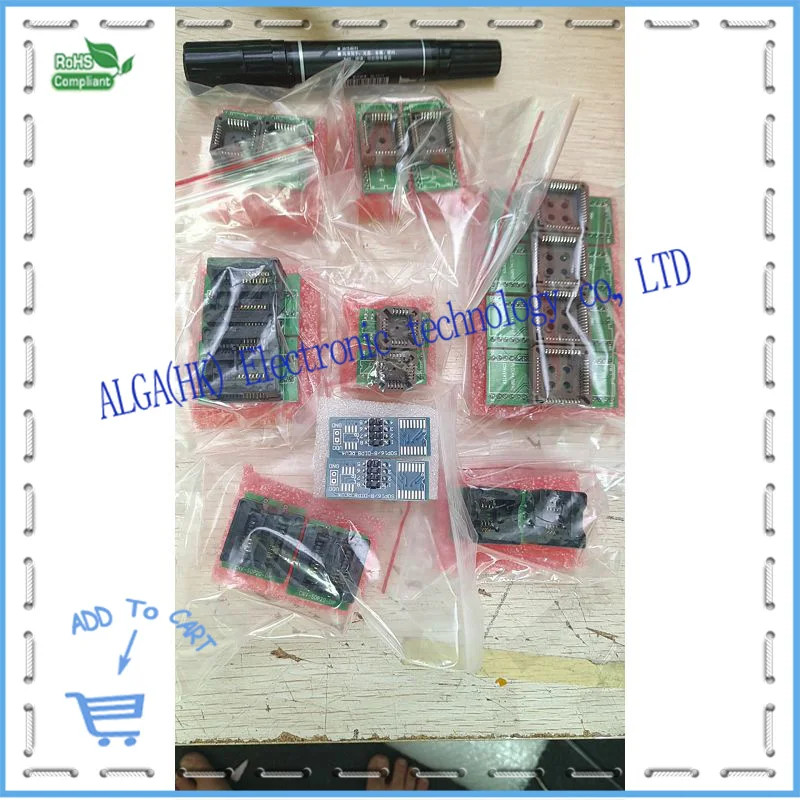 Разъем адаптера SOP8 + SOP16 PLCC32 PLCC44 адаптер для TL866CS TL866A EZP2010 RT809H программист 8 шт. |
