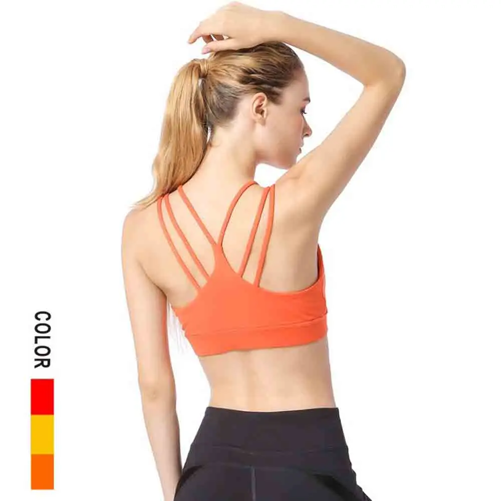 Без нагрудного держателя Спортивное нижнее белье шнуровка плечо и форма чашки