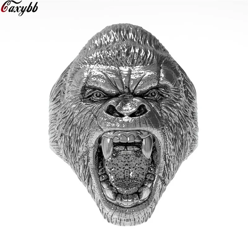 Мужские Широкие байкерские кольца в стиле панк из титановой стали черного и