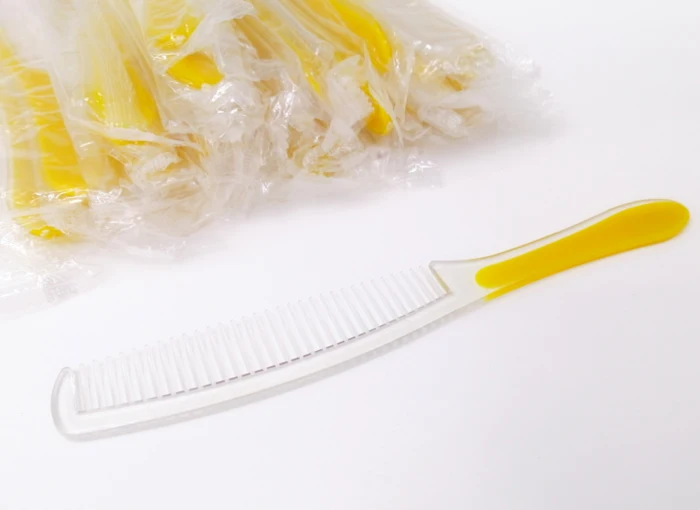 Бесплатная доставка 100 шт./лот двухцветная пластиковая одноразовая расческа