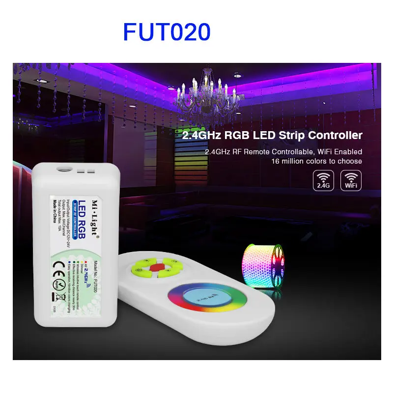 Miboxer 2,4G FUT020/FUT021/FUT022/FUT025/FUT027/FUT028 светодиодный затемнитель сенсорный двойной белый/RGB/RGBW контроллер светодиодной ленты - Цвет: FUT020