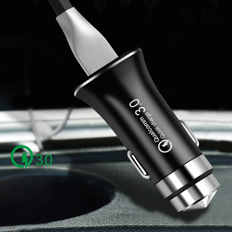 Быстрое Автомобильное зарядное устройство QC 3 0 USB кабель для передачи данных