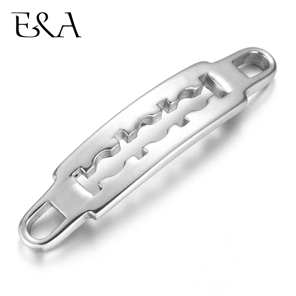 Stainless Steel Connectors Mirror Finish Cutout Curved 1/1 Loop DIY Bracelet Making Findings Jewelry Connect Parts Supplies | Украшения и